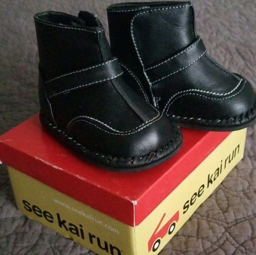 See Kai Run leather boots - Size 3 NEW